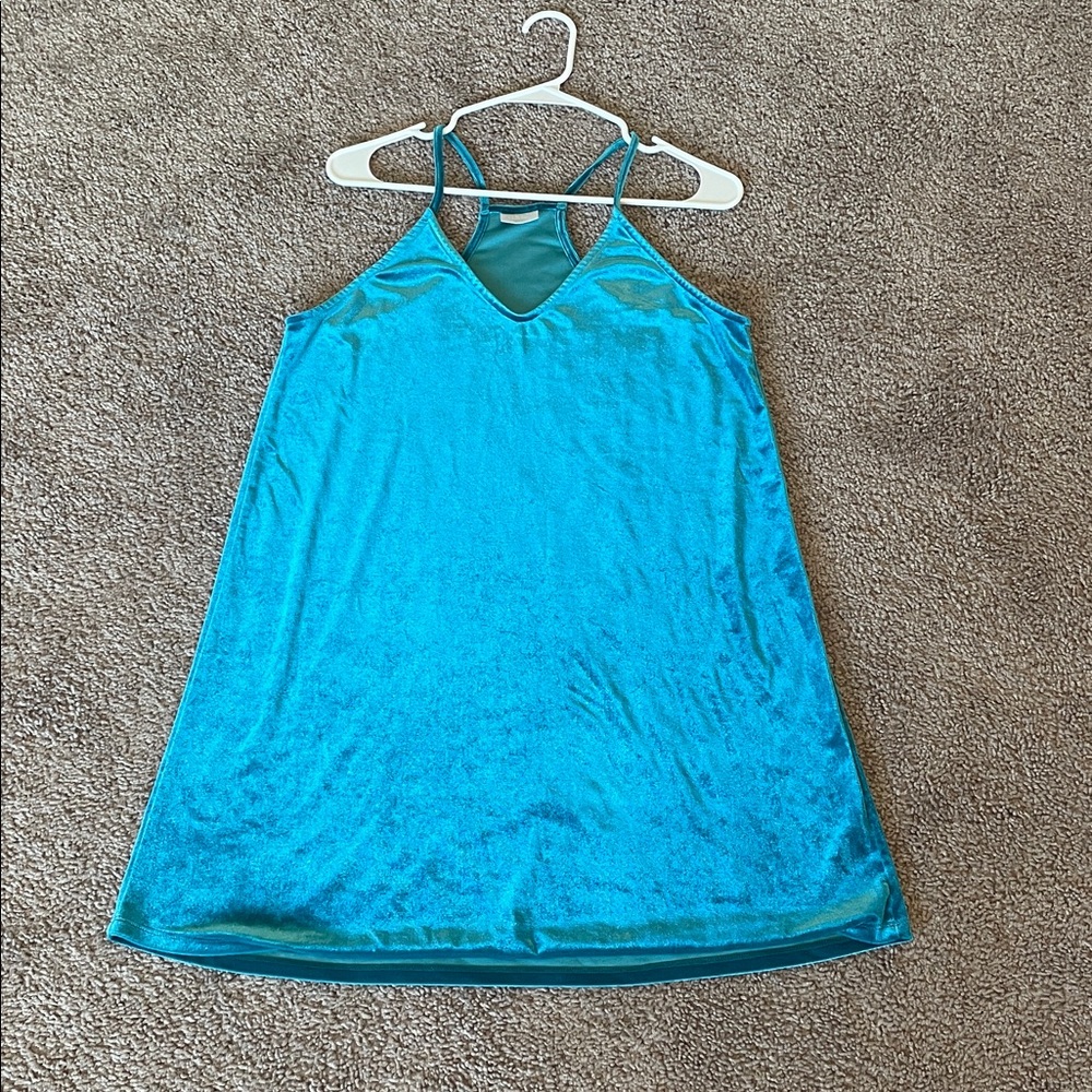 Abound Vibrant Blue Velvet Slip Dress Size Small